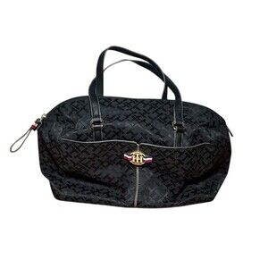 Tommy Hilfiger Signature Faux Leather Satchel Tote Bag